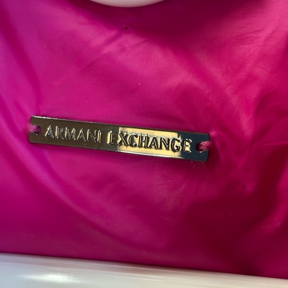 Armani Exchange Women’s Black/Orange/Pink Reversible Winter Puffer Long Coat, XL - Picture 11 of 15